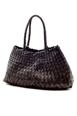 Santa Croce Big dark brown tote bag DRAGON DIFFUSION | 8892DARKBROWN
